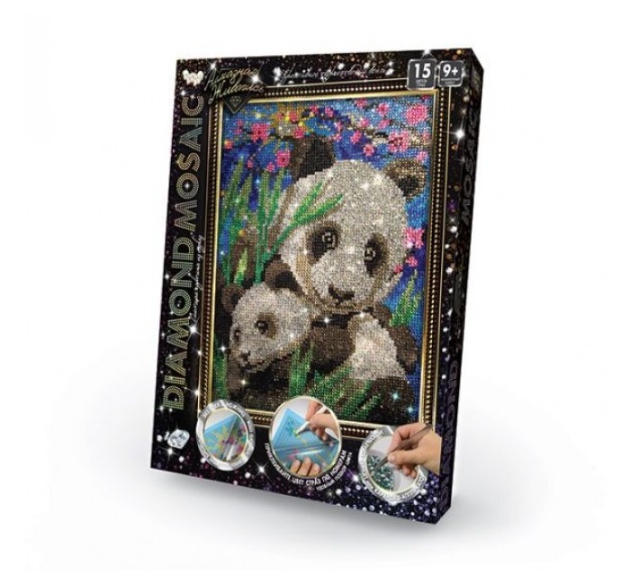 Картины своими руками Danko Toys Набор креативного творчества Diamond Mosaic малый Панды