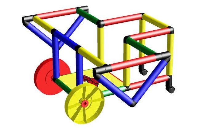 фото Quadro конструктор крупногабаритный my first quadro с дополнительными колесами