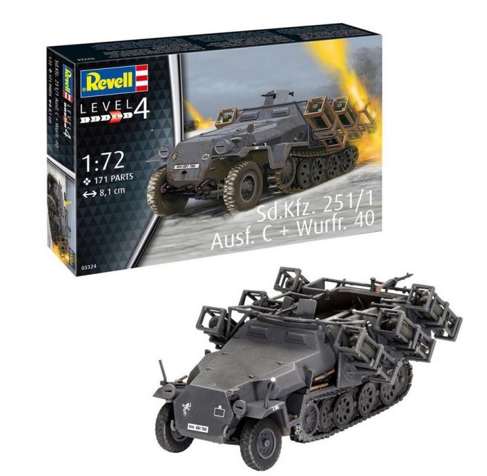 

Revell Сборная модель Германский бронетранспортёр Sd.Kfz. 251/1 Ausf. C + Wurfr. 40, Сборная модель Германский бронетранспортёр Sd.Kfz. 251/1 Ausf. C + Wurfr. 40