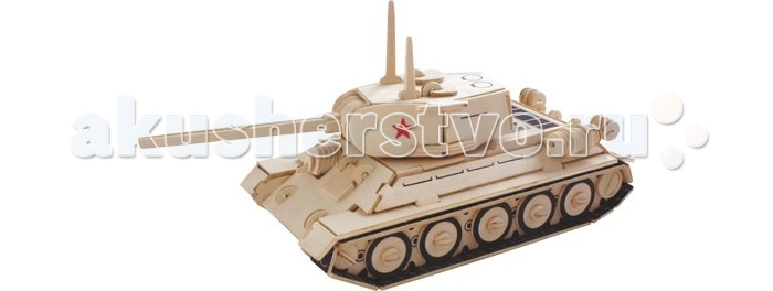 Сборные модели Wooden Toys Сборная модель Танк средний сборные модели армия россии танк су 18