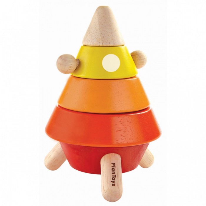Деревянные игрушки Plan Toys Пирамидка Ракета мягкая пирамидка башенка 6 предметов