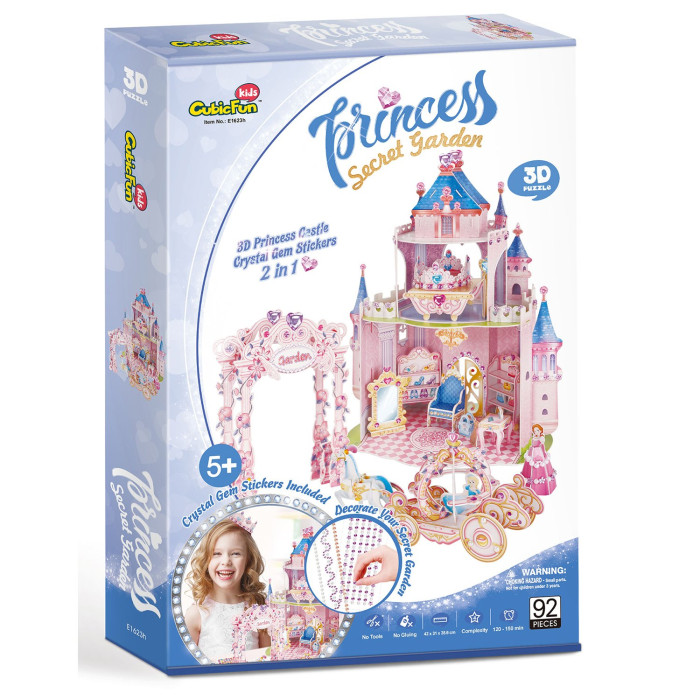 CubicFun 3D пазл Замок принцессы с садом 92 детали
