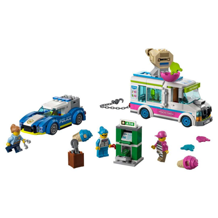 Lego Lego City 60314 Лего Город Погоня полиции за грузовиком с морожены конструктор lego city полицейский вертолет
