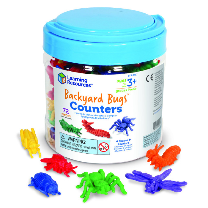 Раннее развитие Learning Resources Набор Насекомые Разноцветные фигурки для веселой игры набор насекомых жуки 6 шт