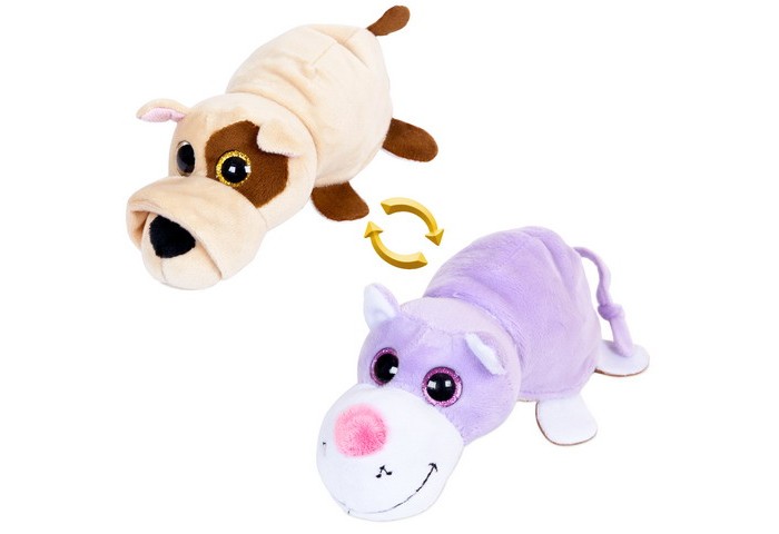 

Мягкая игрушка ABtoys Перевертыши Собака-Кот 16 см, Перевертыши Собака-Кот 16 см