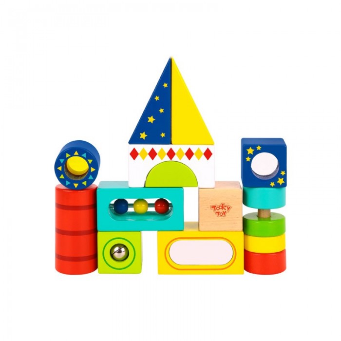 Деревянные игрушки Tooky Toy Набор мультифункциональных кубиков
