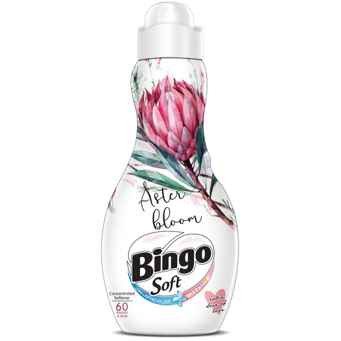 

Bingo Кондиционер Aster Bloom Soft с ароматом Астры 1440 мл, Кондиционер Aster Bloom Soft с ароматом Астры 1440 мл