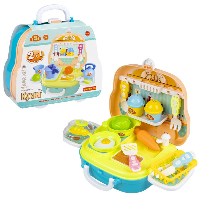 

Bondibon Набор игровой Кухня в чемоданчике, Набор игровой Кухня в чемоданчике