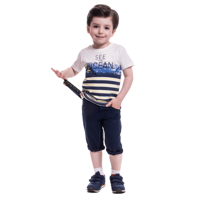 Комплекты детской одежды Cascatto Комплект одежды для мальчика (футболка, бриджи, подтяжки) G-KOMM18