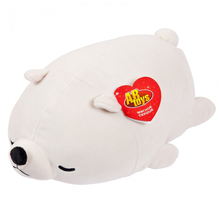 Мягкие игрушки ABtoys Медвежонок полярный 27 см мягкая игрушка abtoys медведь белый полярный 15 см белый