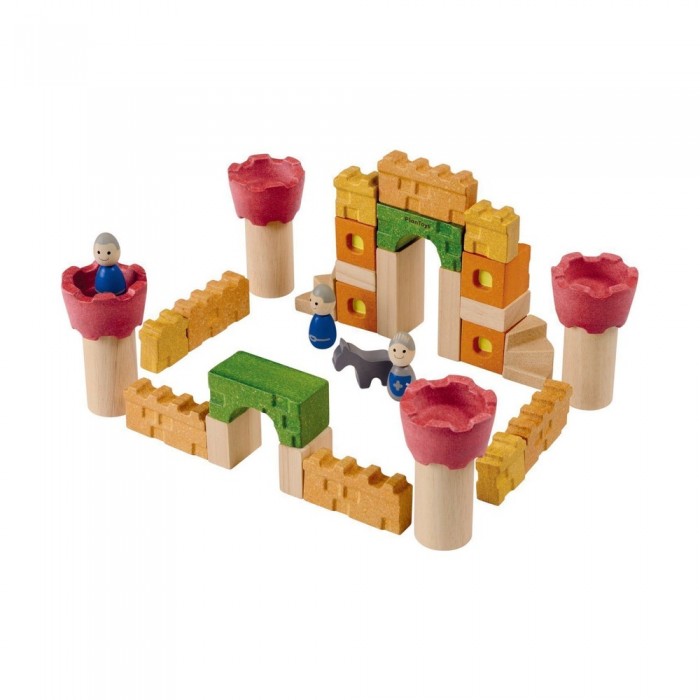 цена Деревянные игрушки Plan Toys Конструктор Рыцарский замок