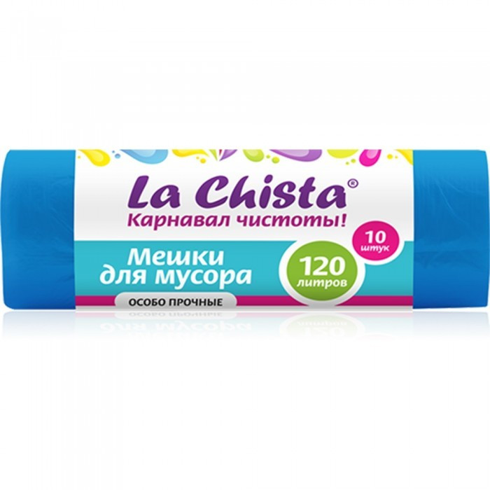 фото La chista мешки для мусора повышенной прочности 120 л 10 шт. 10 упаковок