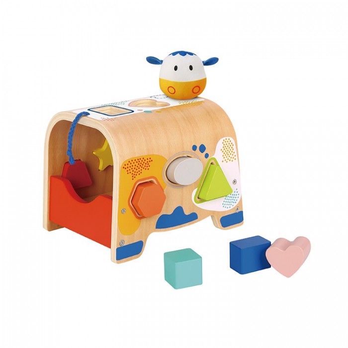 деревянные игрушки tooky toy куб сортер животные Деревянные игрушки Tooky Toy Сортер Бычок