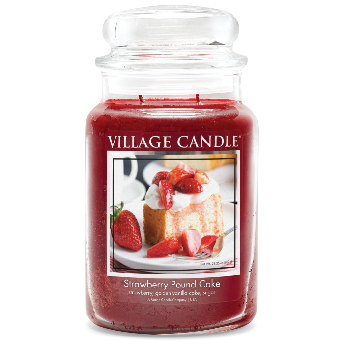 

Village Candle Ароматическая свеча большая Клубничный Торт, Ароматическая свеча большая Клубничный Торт