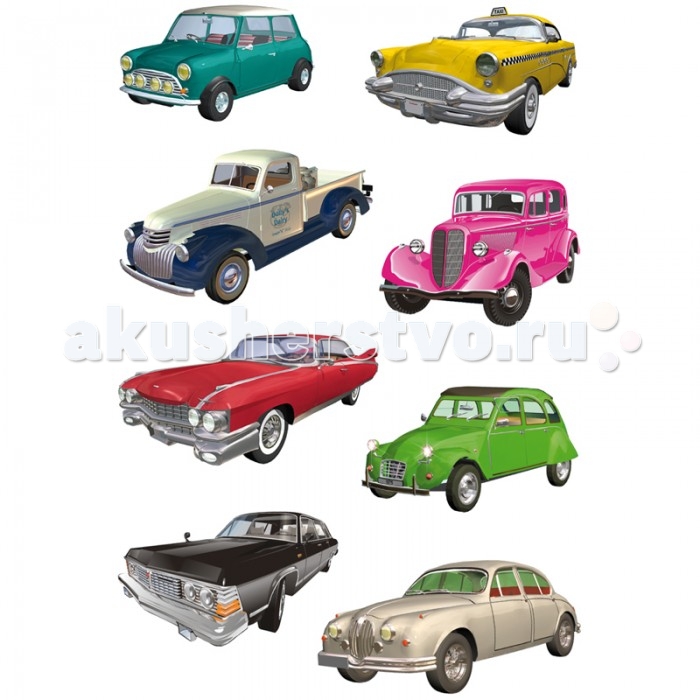 Herma Наклейки объемные 16х9 см Decor Ретро-автомобили - Акушерство.Ru
