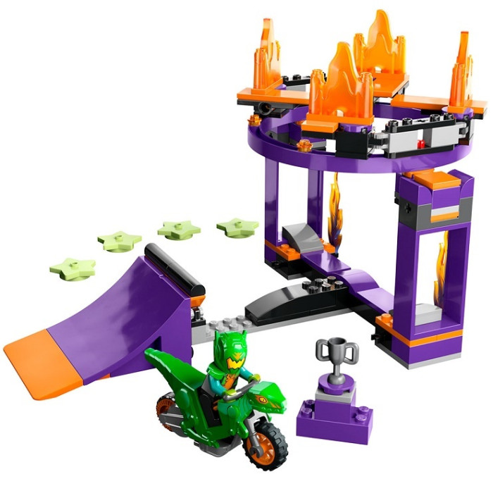 Lego Lego City Stuntz Испытание каскадеров с трамплином и кольцом (144 детали) цена и фото