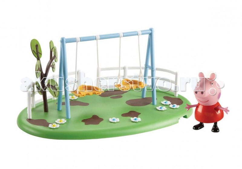 Свинка Пеппа (Peppa Pig) Игровой набор Игровая площадка Качели Пеппы -  Акушерство.Ru