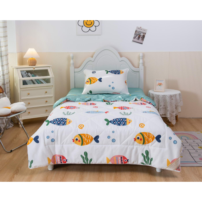 Постельное белье Sofi de MarkO 1.5-спальное Аквариум с одеялом (3 предмета) комплект постельного белья с одеялом евро sofi de marko бернадетт 67