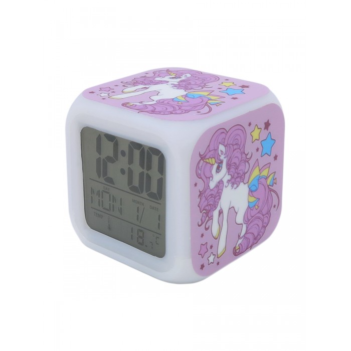 фото Часы mihi mihi будильник единорог с подсветкой №23