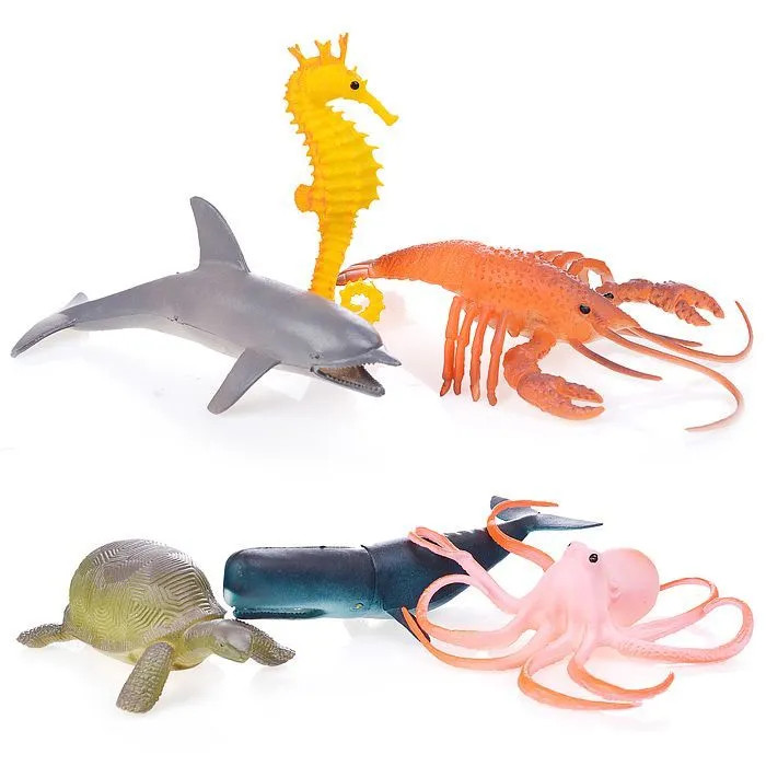 Играем вместе Пластизоль Морские обитатели 10- 15 см игрушка тм peppa игровой набор пеппа 10 см пластизоль