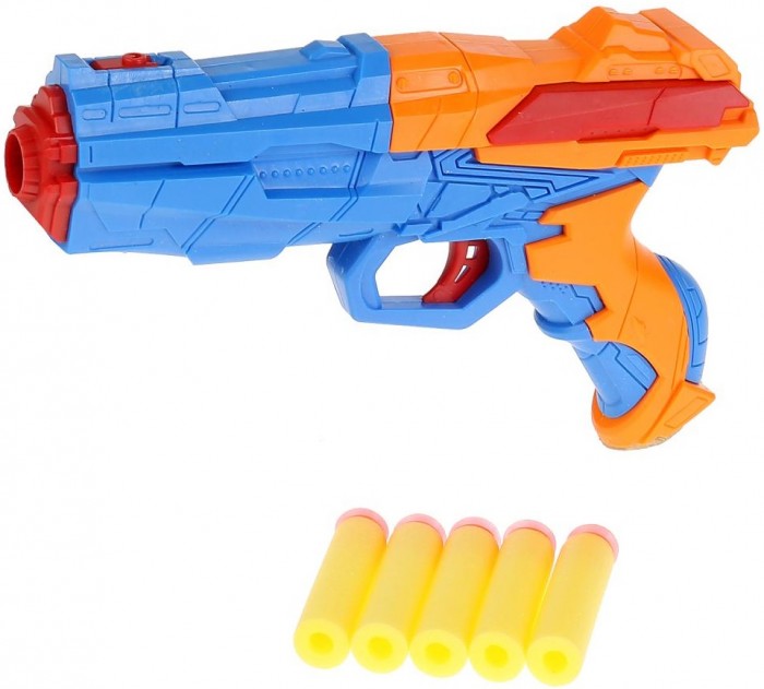 Игрушечное оружие Играем вместе Бластер с мягкими пулями на присосках B1526069-R бластер играем вместе b1526069 r 30 см синий оранжевый