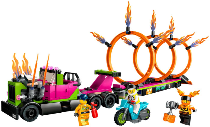 Конструктор Lego City Stuntz Трюковый грузовик и огненное кольцо (479 деталей)