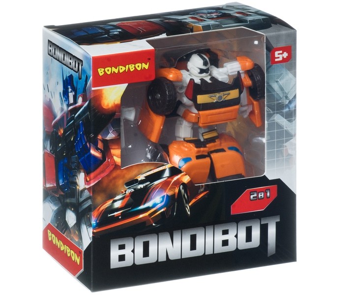 Роботы Bondibon Трансформер Bondibot 2 в 1 Робот-внедорожник ВВ4344 роботы bondibon трансформер bondibot 2 в 1 робот боевой самолет