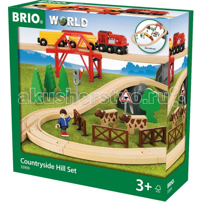 

Brio Игровой набор Поездка по сельской местности с мостом, Игровой набор Поездка по сельской местности с мостом