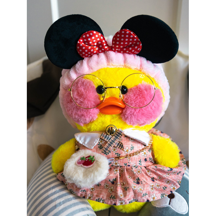 

Мягкая игрушка Lalafanfan Duck Уточка Лалафанфан с ушками Микки 30 см, Уточка Лалафанфан с ушками Микки 30 см