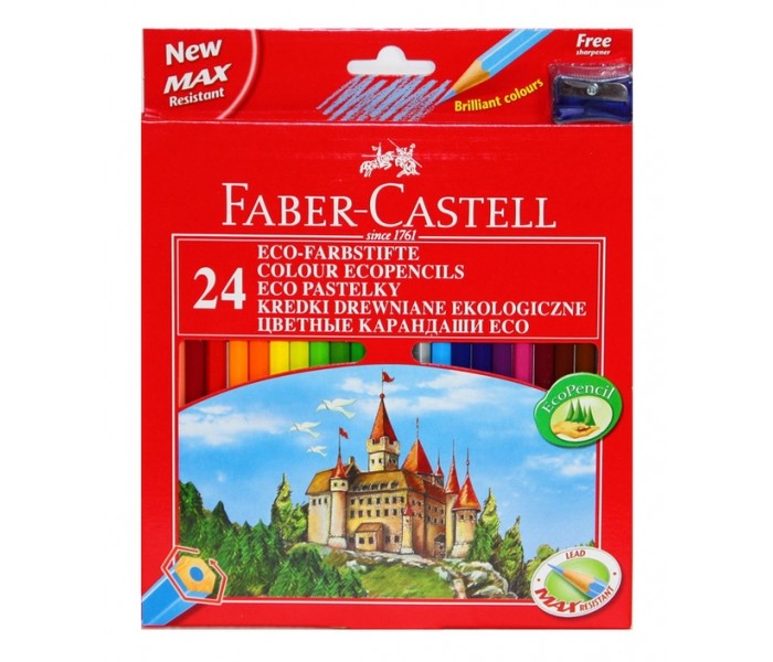 

Faber-Castell Карандаши Eco Замок 24 цвета, Карандаши Eco Замок 24 цвета