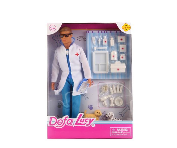 Defa Кукла-мальчик доктор с 2-мя собачками 8347-DEFA - фото 1