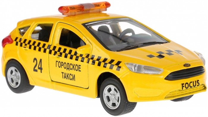 цена Машины Технопарк Машина металлическая хэтчбэк Ford Focus Такси 12 см