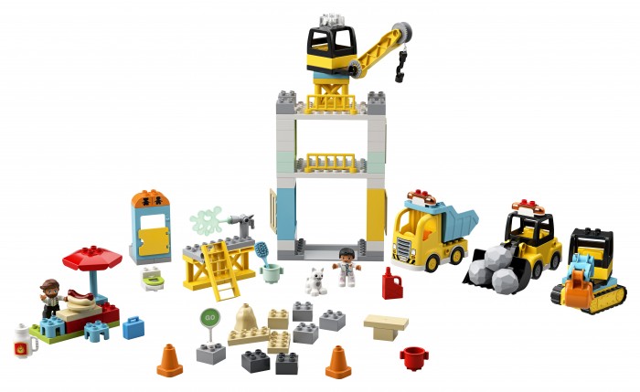 

Конструктор Lego Duplo Башенный кран на стройке, Duplo Башенный кран на стройке