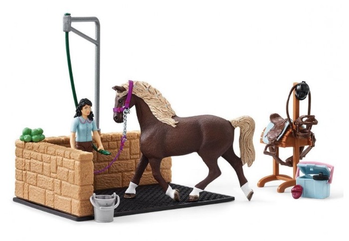 Игровые наборы Schleich Мойка для лошадей с Эмили и Луной