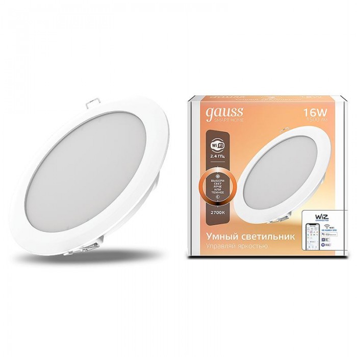 

Светильник Gauss Cветодиодный Smart Home DIM 16 Вт, Cветодиодный Smart Home DIM 16 Вт
