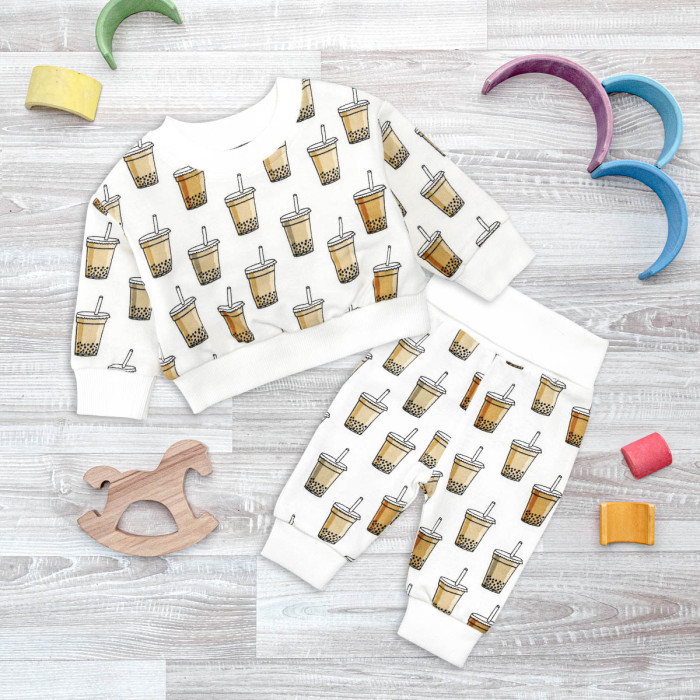 Комплекты детской одежды Mjolk Утеплённый комплект Стаканчики