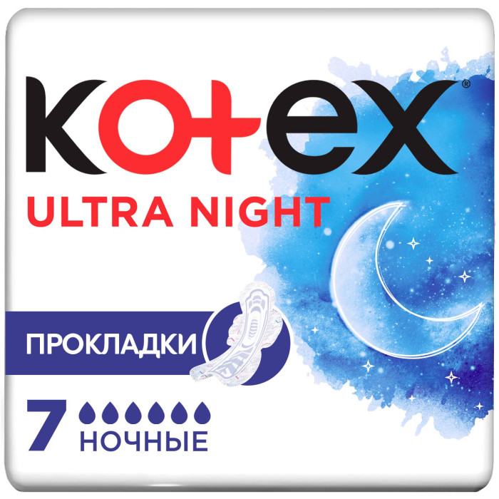  Kotex Гигиенические прокладки Ultra Night 7 шт.