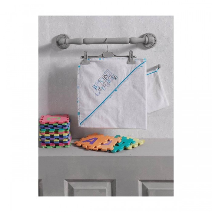 Полотенца Kidboo Комплект полотенце-уголок + варежка Happy Birthday