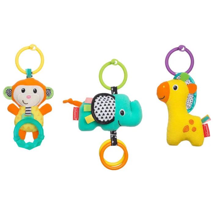 Подвесная игрушка Infantino Набор Друзья набор фигурок masai mara обезьяна жираф скунс енот 6 фигурок mm211 225