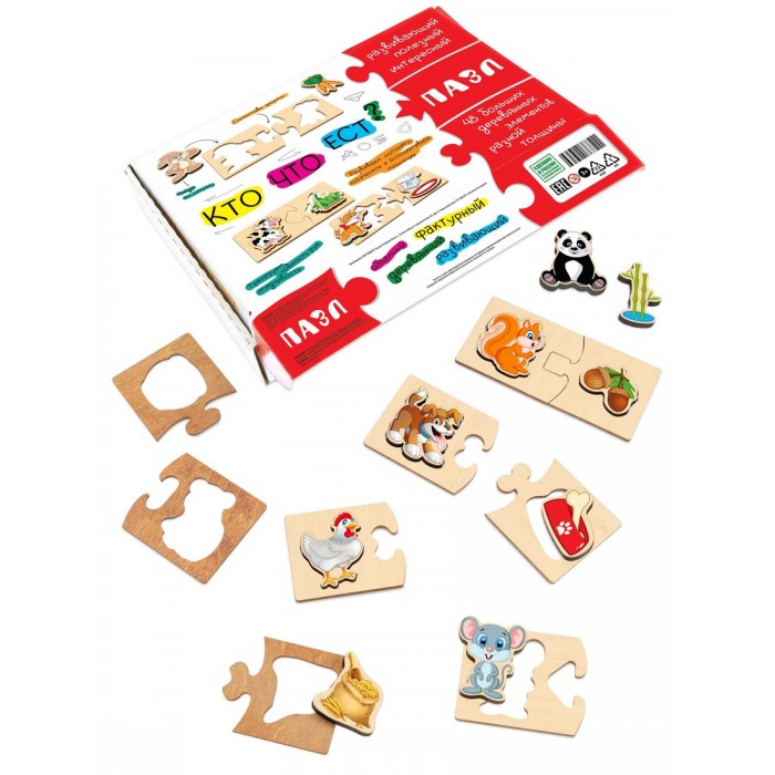 

Деревянная игрушка Анданте Пазлы Кто что ест (48 элементов), Пазлы Кто что ест (48 элементов)