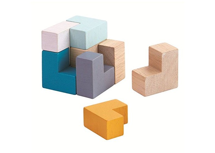 Деревянная игрушка Plan Toys 3D пазл - Куб 4134 - фото 1