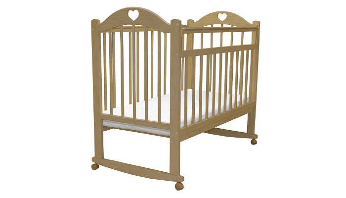 Детская кроватка Массив Кроха 1 колесо-качалка