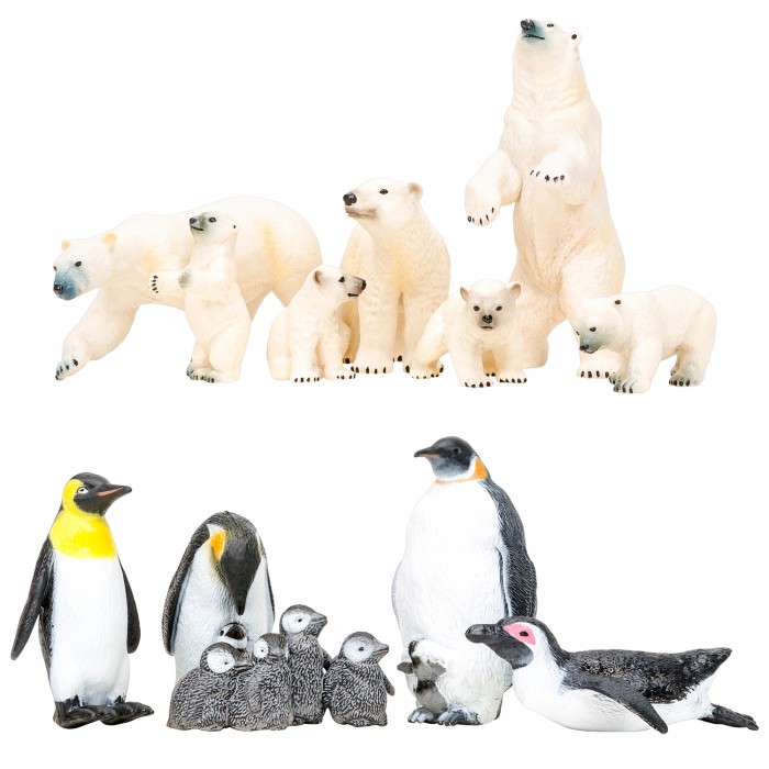Игровые фигурки Masai Mara Набор Фигурок Мир морских животных (белые медведи, пингвины)