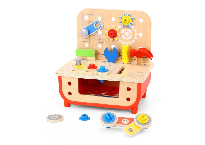 Деревянные игрушки Tooky Toy Набор Строительные инструменты цена и фото