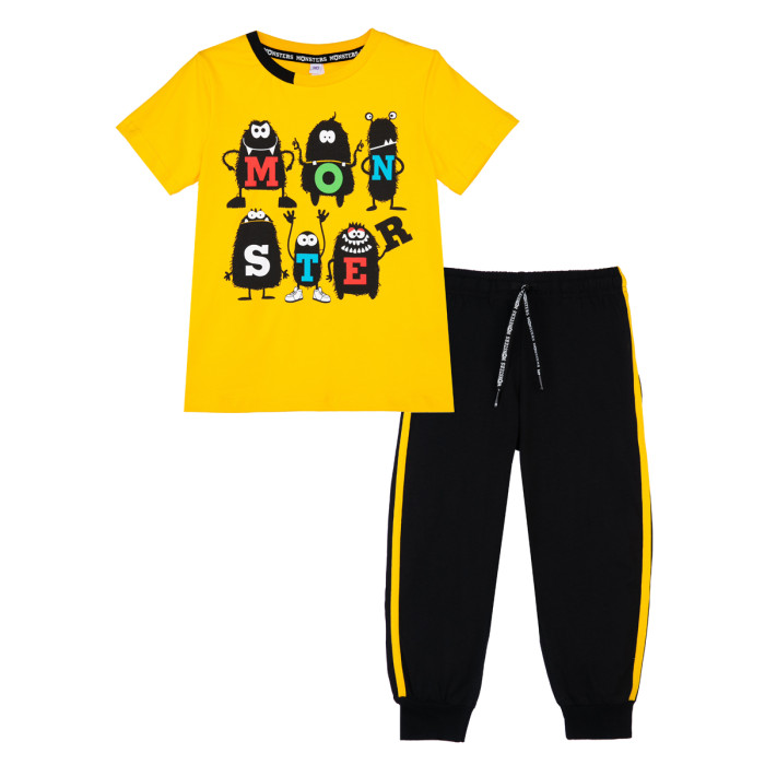 цена Комплекты детской одежды Playtoday Комплект трикотажный для мальчиков: футболка, брюки Monsters kids boys 12312168