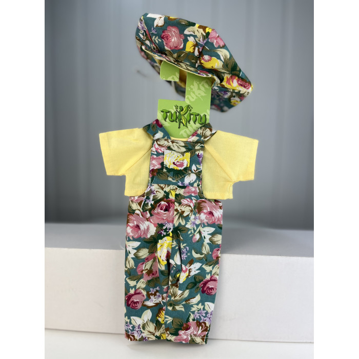 фото Tukitu комплект одежды для кукол (комбинезон, топ и кепка) 32 см