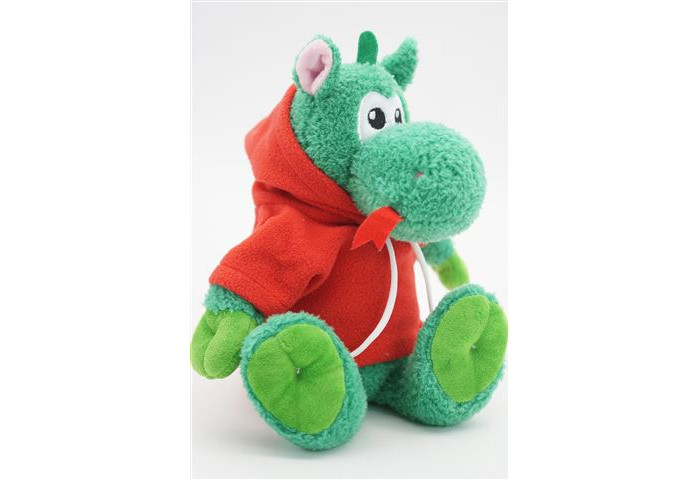 фото Мягкая игрушка unaky soft toy дракошечка зина в красной флисовой толстовке 20 см