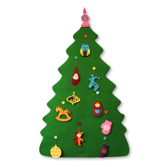 Развивающая игрушка Санта Лючия Новогодняя елка на стену