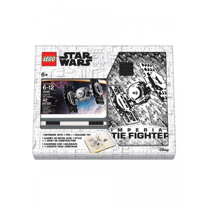 

Lego Star Wars Книга для записей с ручкой и минифигурой TIE Fighter, Star Wars Книга для записей с ручкой и минифигурой TIE Fighter