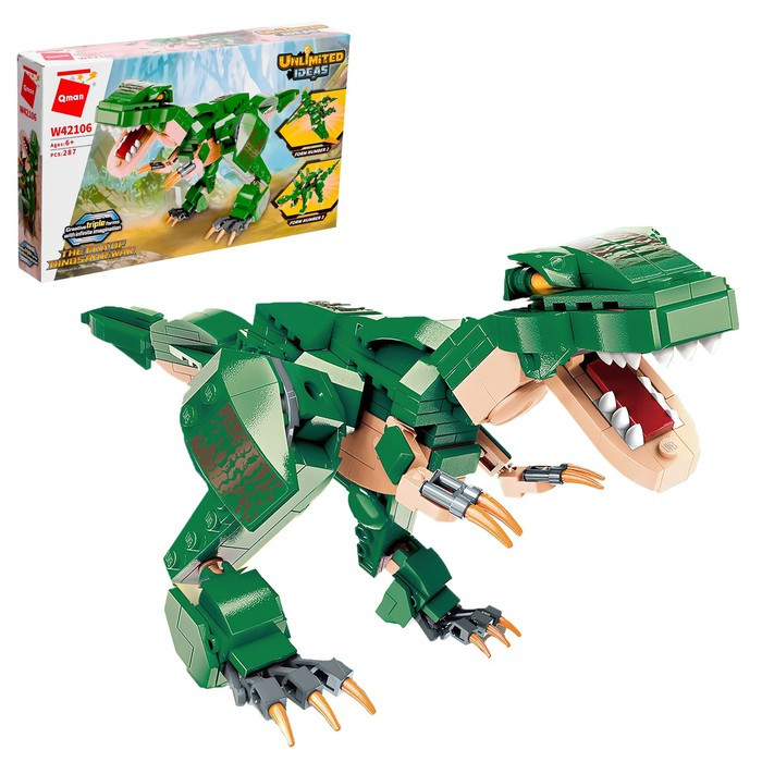 Конструктор Enlighten Brick Динозавр 287 деталей BRICKW42106 конструктор kiddieplay сборный динозавр центрозавр